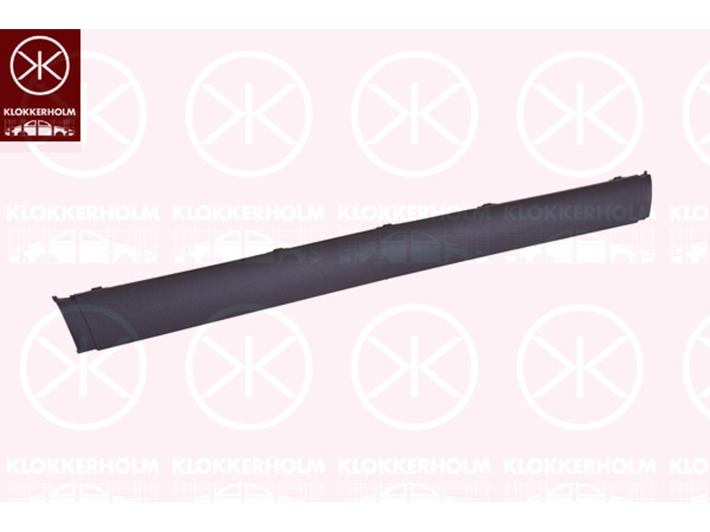 Trim/Protection Strip, bumper, Front, w/primer, black