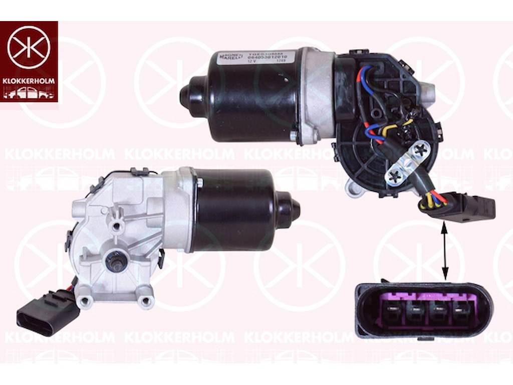 Vindrutetorkarmotor, Fram, Spänning [V]: 12