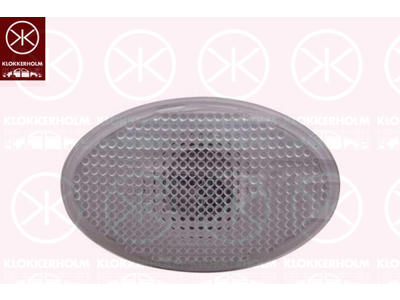 Direction Indicator, white, lateral installation, without bulb holder