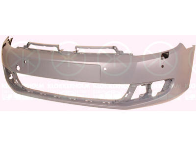 Bumper, Front, not for trim level: GTD,GTI,R-LINE, with hole(s) for washer nozzle, with hole(s) for park distance control, Number of bores: 4, w/primer