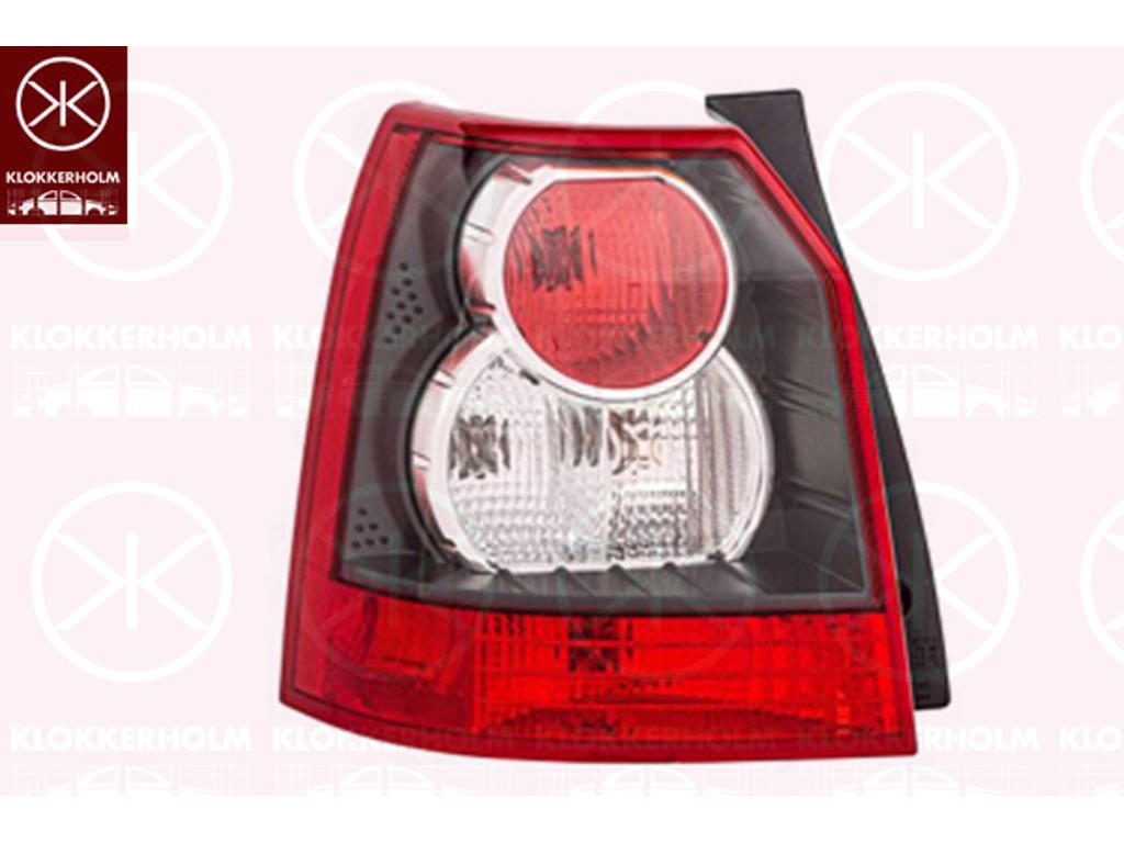 Tail Light Assembly, Right, with bulb holder, P21/5W, P21W, PY21W, Visteon