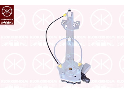 Window Regulator, with electric motor, Electric, Left Rear, Number of pins: 2