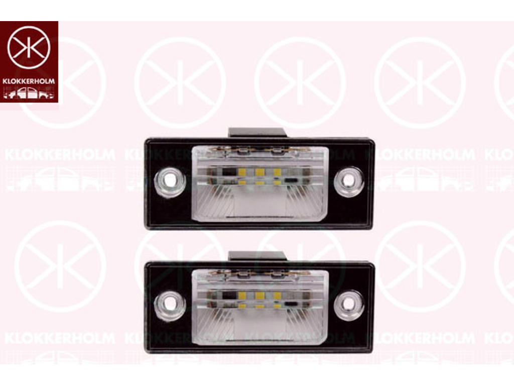 Feu éclaireur de plaque, LED, côté conducteur + passager av., Jeu, 2