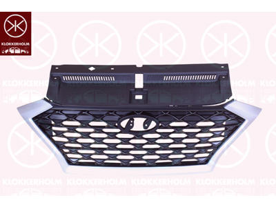Ventilation Grille, bumper, Front, Colour: black/silver, Vehicle Production Country: Czech Republic