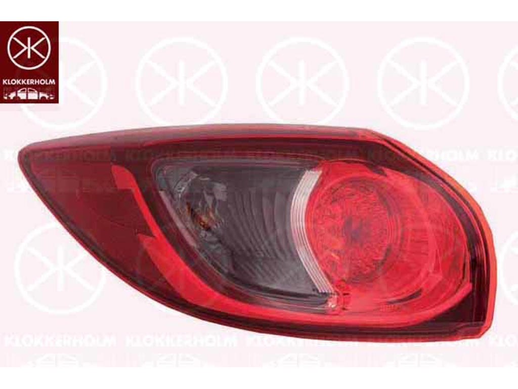 Tail Light Assembly, without bulb holder, Left, Outer section