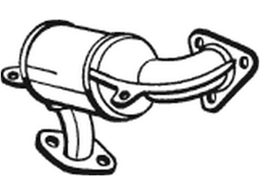 Catalytic Converter, with mounting parts, Euro 4