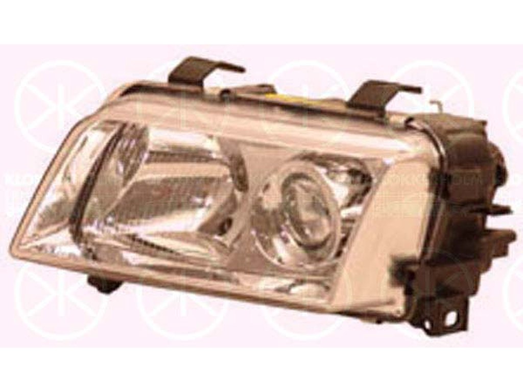 Headlight, H7/H7/H1, without motor for headlamp levelling, Crystal clear, Illuminance [lx]: 27.5, Left, Depo