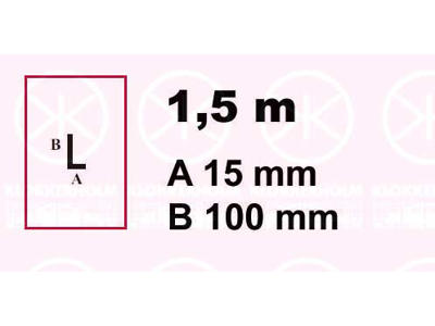 Profilpanel, L-profil, Højde [mm]: 100, Længde [mm]: 1500, Bredde [mm]: 15, Pladetykkelse [mm]: 1.25