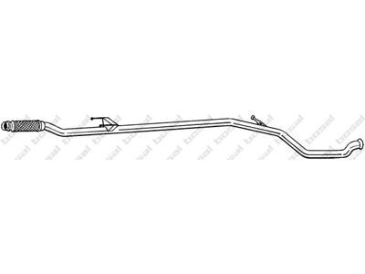 Exhaust Pipe, See accessories list for additionally required parts:  