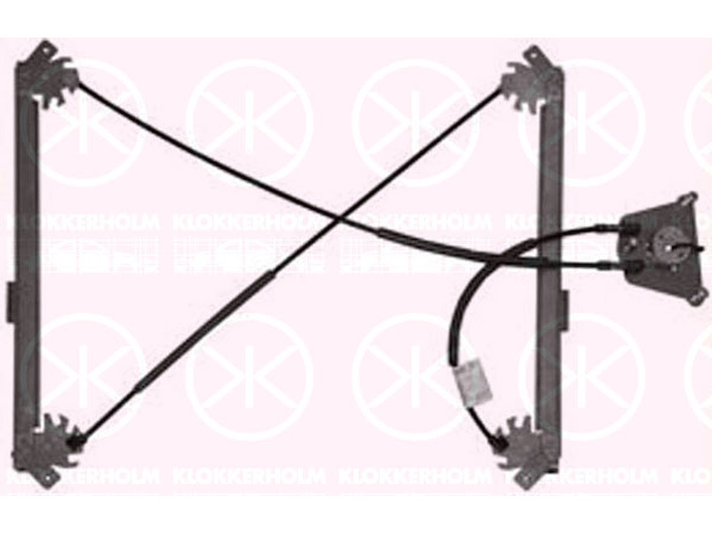 Window Regulator, 3-drs, OE-type, without electric motor, Electric, Right