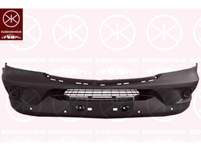 Bumper, Front, black, with hole(s) for park distance control