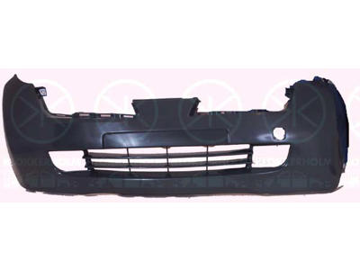 Bumper, Front, black, with hole(s) for fog lights