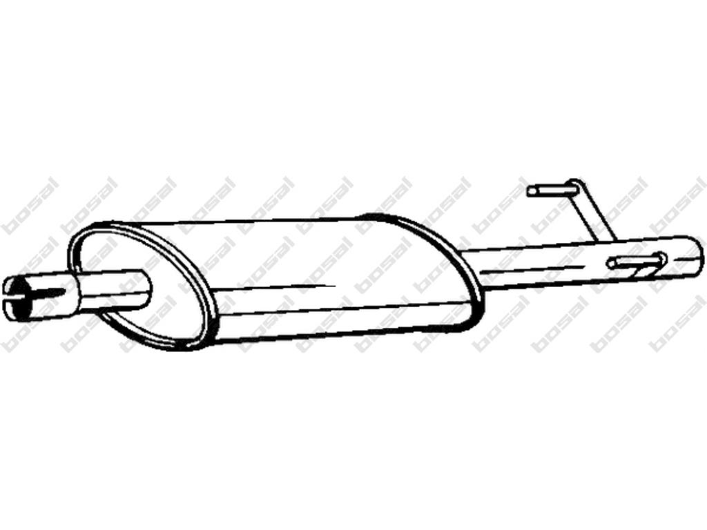 Centre Muffler, See accessories list for additionally required parts:  