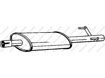 Centre Muffler, See accessories list for additionally required parts:  