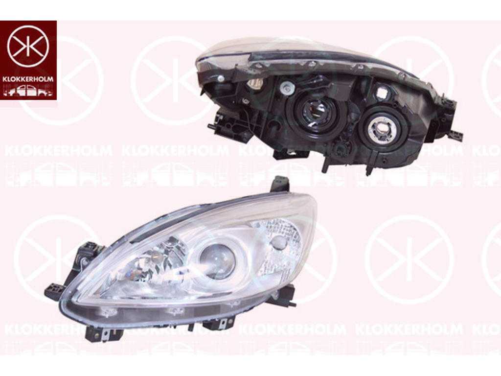 Headlight, Left, Illuminance [lx]: 17.5, H11/HB3, Stanley-type, without motor for headlamp levelling, Housing Colour: chrome