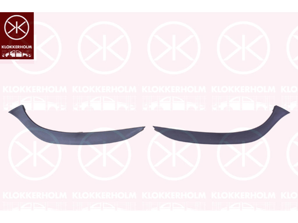 Headlight Trim, Front, black, Colour: Mat