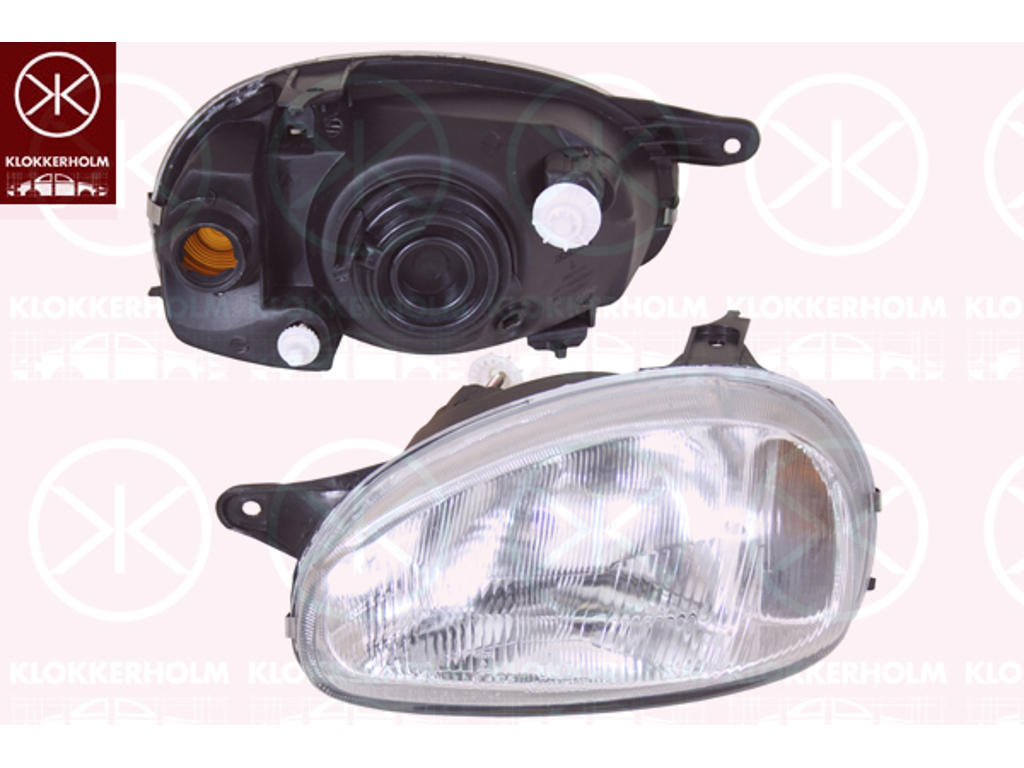 Headlight, H4, for vehicles without headlight levelling, Neolite, Right, Illuminance [lx]: 17.5
