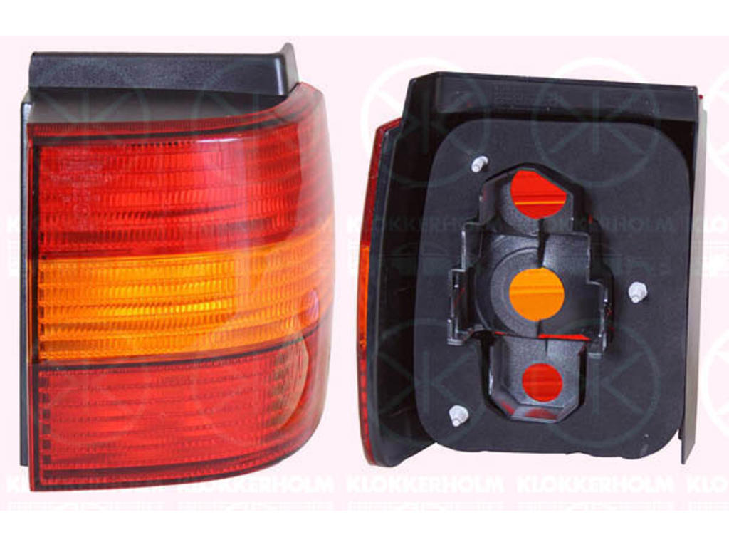 kombinuotas galinis žibintas, be lemputes laikiklio, dešine, indikatoriaus spalva: geltona