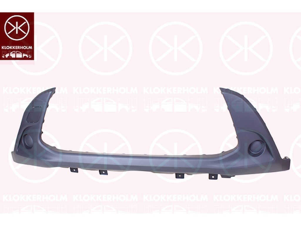 Bumper, Front, black, Lower Section