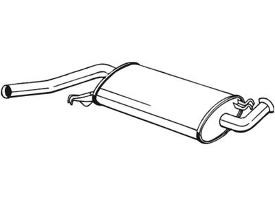 Centre Muffler, See accessories list for additionally required parts:  