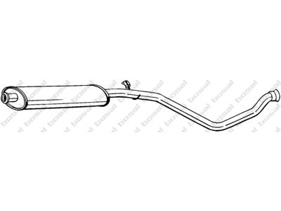 Centre Muffler, See accessories list for additionally required parts:  