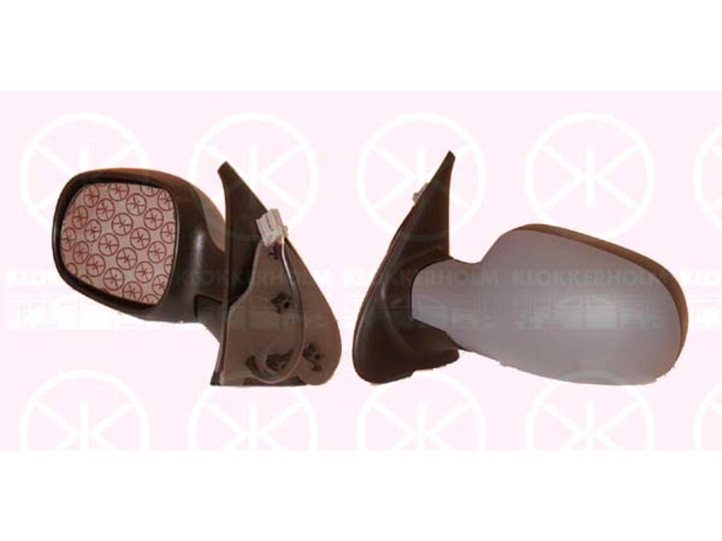 Exterior Mirror, Right, for electric mirror adjustment, Number of pins: 5, Heatable, w/primer, Convex