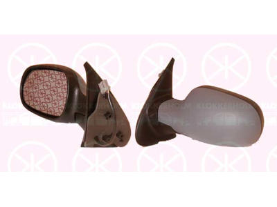 Exterior Mirror, Right, for electric mirror adjustment, Number of pins: 5, Heatable, w/primer, Convex