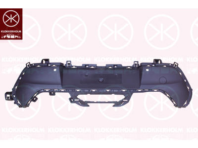 Bumper, Rear, Smooth, with hole(s) for park distance control, Lower Section, Number of bores: 2
