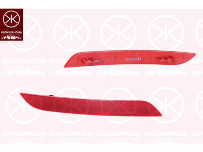 Reflector, Left Rear, Vehicle Equipment: for vehicles without sports package, red