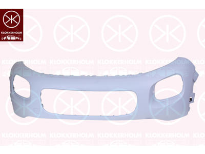 Bumper, w/primer, Front, with hole(s) for fog lights