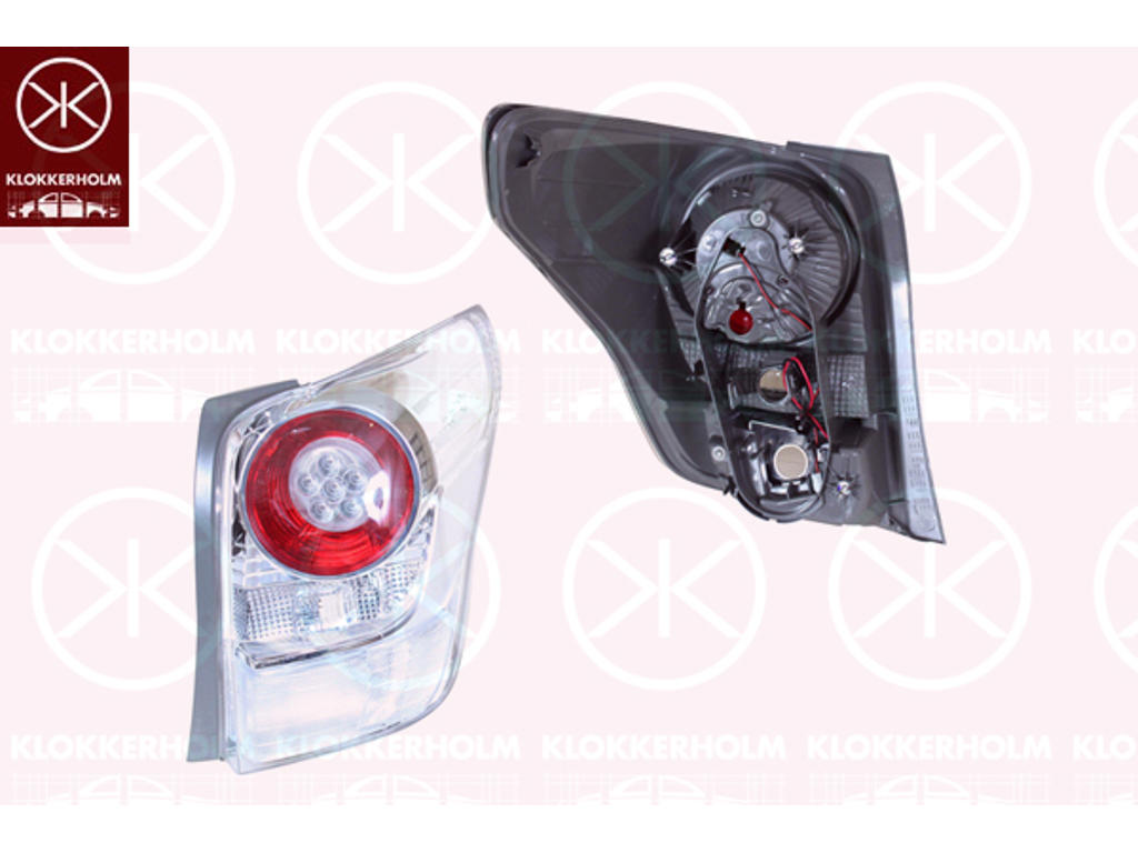 Tail Light Assembly, without bulb holder, Right, Farba