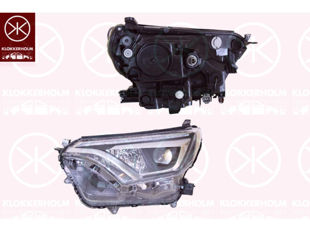 Forlygte, højre, LED, med kørelys (LED), WY21W, med indstillingsmotor for LWR