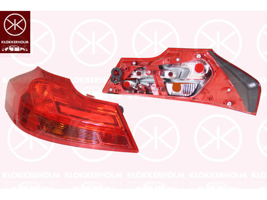 Baglygte, uden lampeholder, venstre