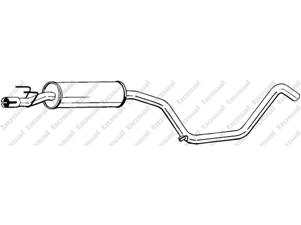 Centre Muffler, See accessories list for additionally required parts:  
