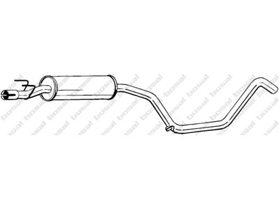 Centre Muffler, See accessories list for additionally required parts:  