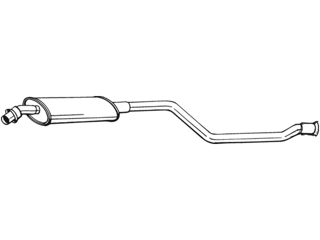 Centre Muffler, See accessories list for additionally required parts:  