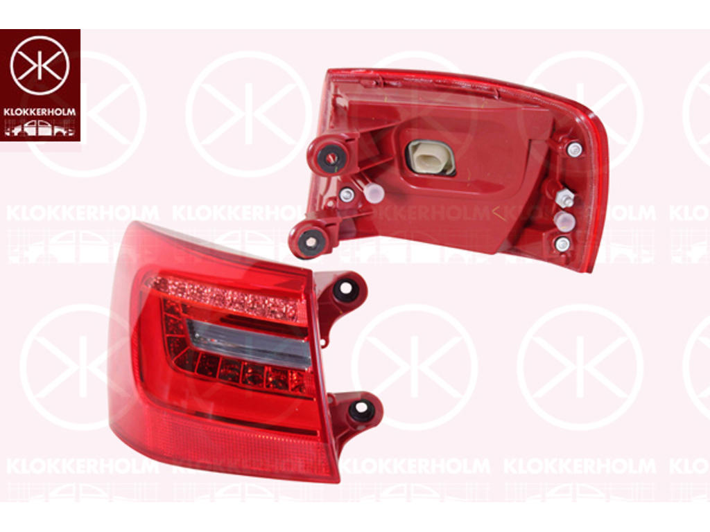 Tail Light Assembly, LED, Right, Outer section, with bulb holder