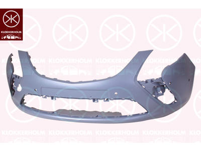 Bumper, w/primer, with hole(s) for park assist (parallel parking), Front