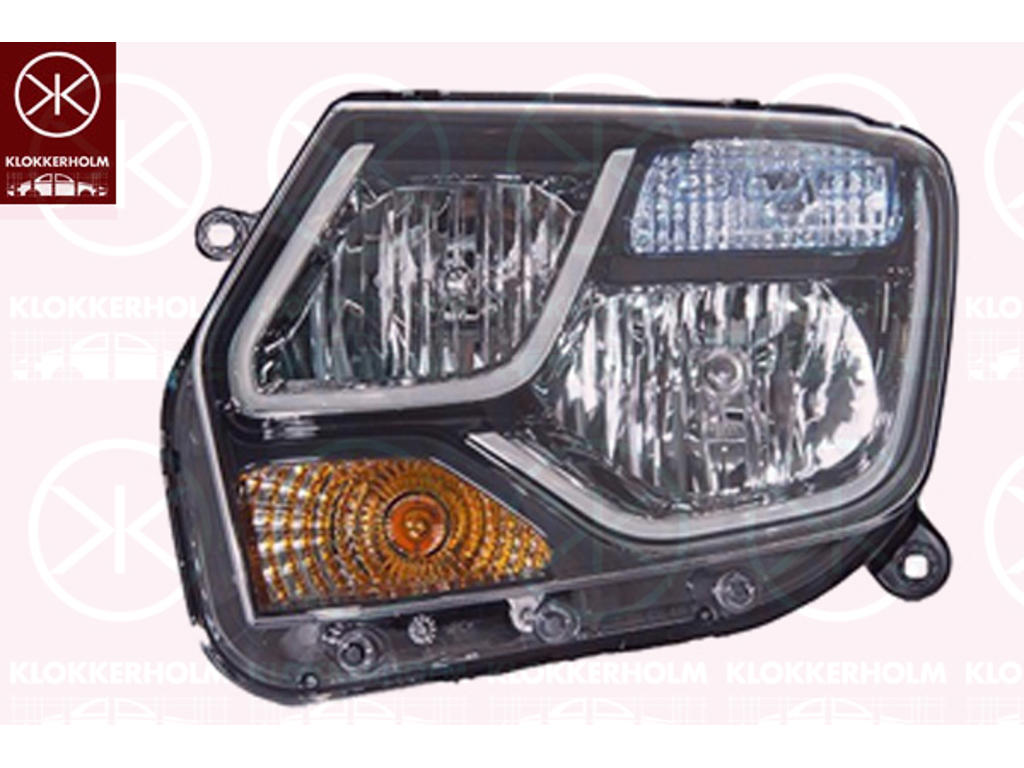 Headlight, Right, Illuminance [lx]: 17.5, H7/H1, with daytime running light, AL
