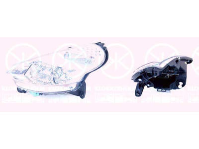 Headlight, Left, Illuminance [lx]: 12.5, H7/H1, Indicator Colour: Crystal clear, with motor for headlamp levelling, AL