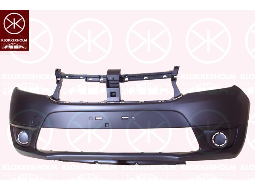 Bumper, Partial primed, Front, without hole(s) for fog lights, Trim Level: Stepway