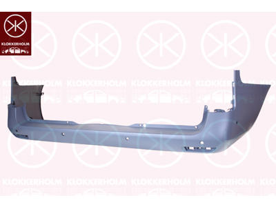 Bumper, w/primer, for vehicles with blind spot assistant, Rear, long wheelbase, Axle Distance [mm]: 3430