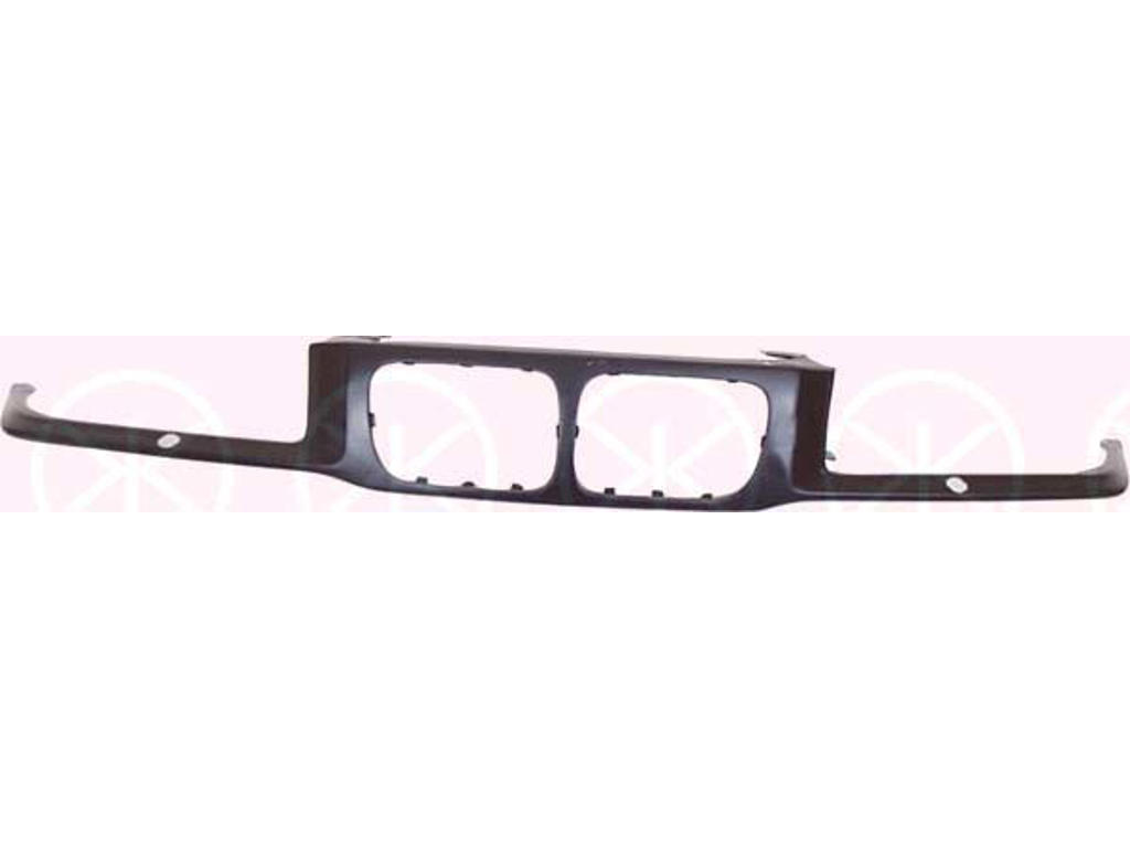 Frame, radiator grille, Metal, with hole(s) for washer nozzle