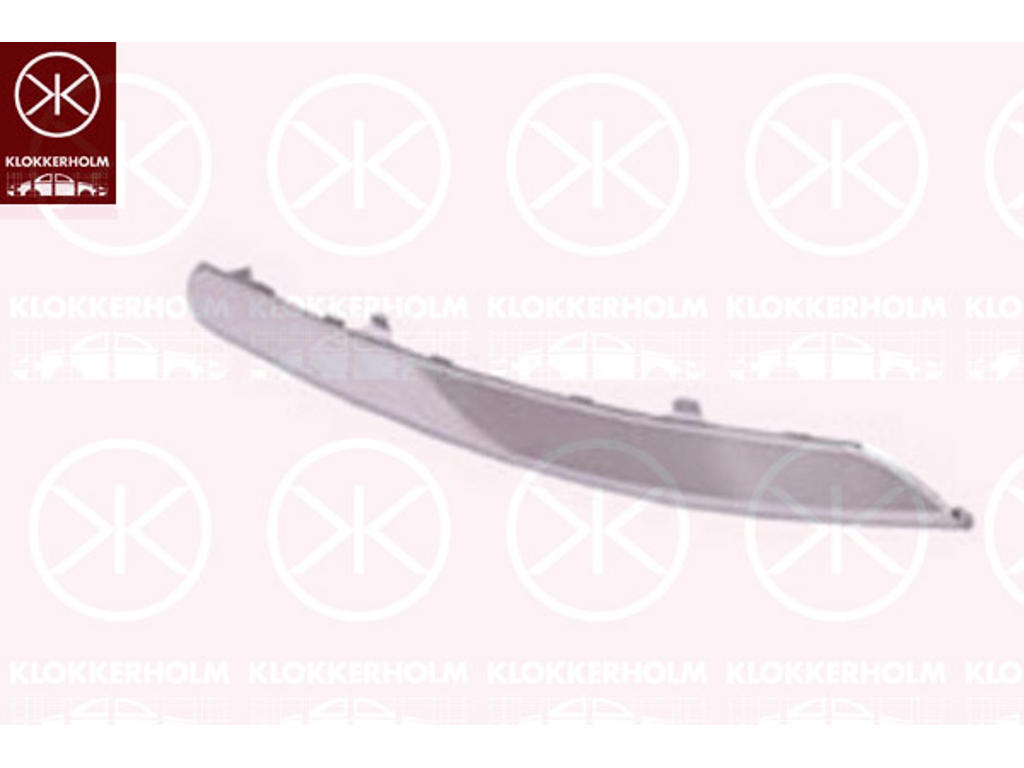 Trim/Protection Strip, bumper, chrome, Right Front
