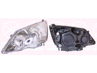 Headlight, HB3, H1, with motor for headlamp levelling, Left, Illuminance [lx]: 17.5, Housing Colour: smoke grey