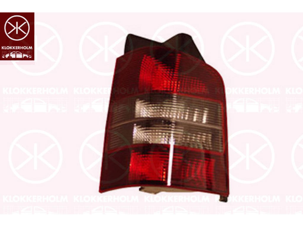 Tail Light Assembly, for vehicles with tailgate, without bulb holder, Left, Indicator Colour: smoke grey