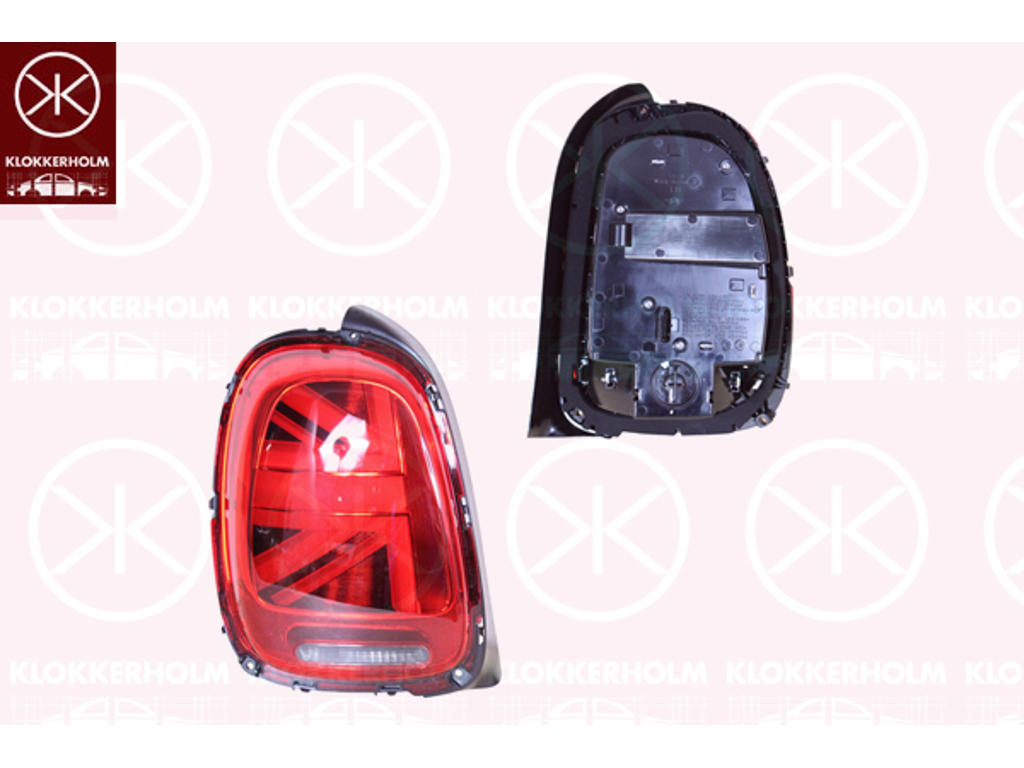 Kombinationsbackljus, Utrustningsvariant: Union Jack, Höger, med lamphållare, LED, P21W