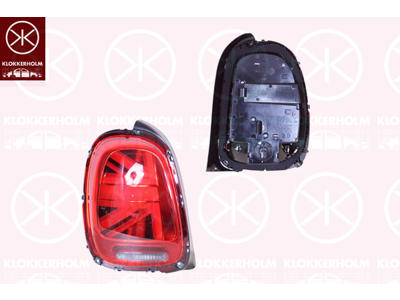 Baglygte, Udstyrsvariant: Union Jack, højre, med pærefatning, LED, P21W