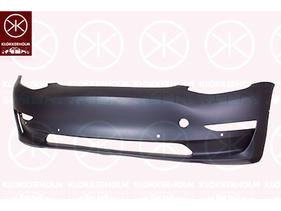Bumper, w/primer, with hole(s) for park assist (parallel parking), Front, Bumper Version: Holder, Number of bores: 6