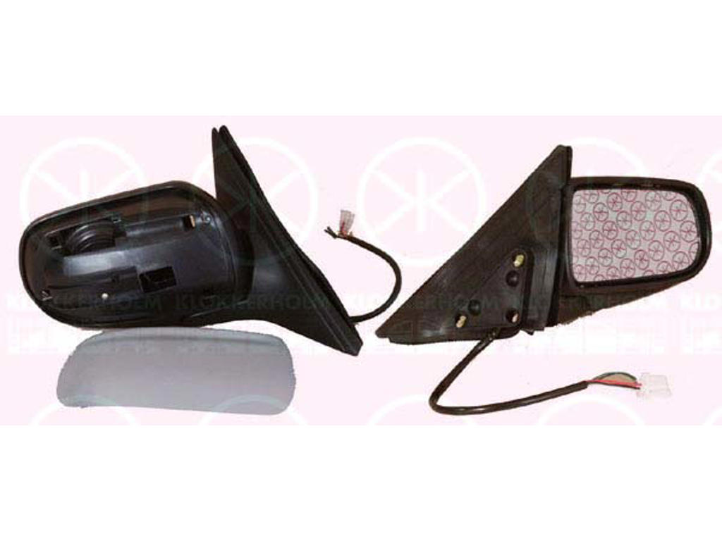 Exterior Mirror, w/primer, for electric mirror adjustment, Convex, Left